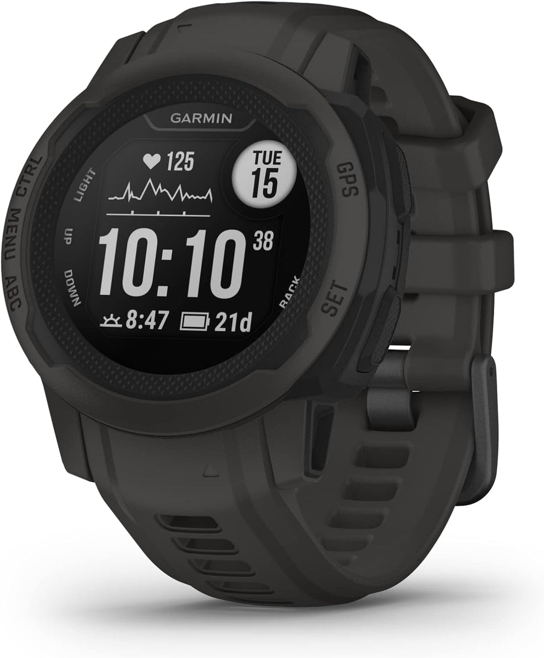 Garmin Schnellwechsel-Armband, 20mm, Silikon, Schiefergrau, passend für venu Serie (ausser S-Modelle