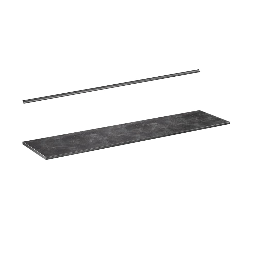 Vicco Küchenarbeitsplatte R-Line, Anthrazit, 240 cm | geeignet zur Montage auf Unterschränken und Ar