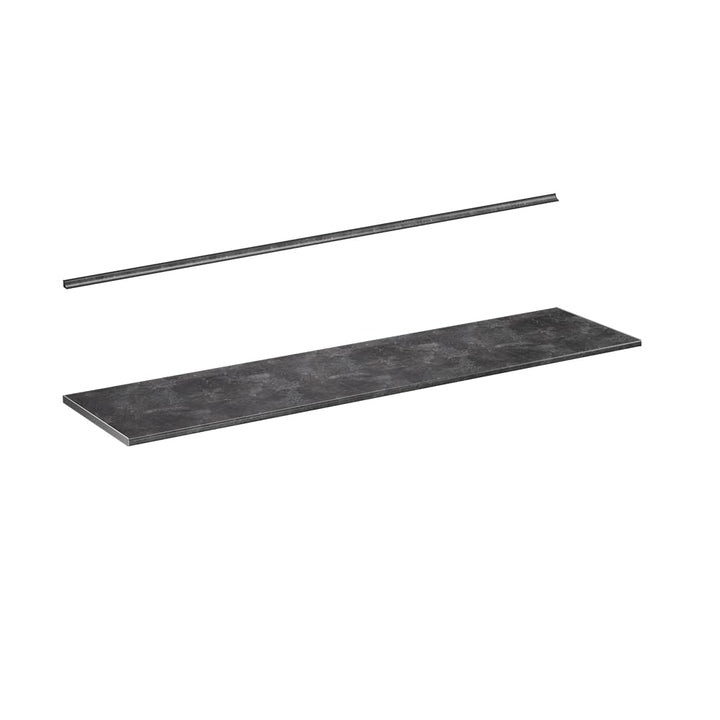 Vicco Küchenarbeitsplatte R-Line, Anthrazit, 240 cm | geeignet zur Montage auf Unterschränken und Ar