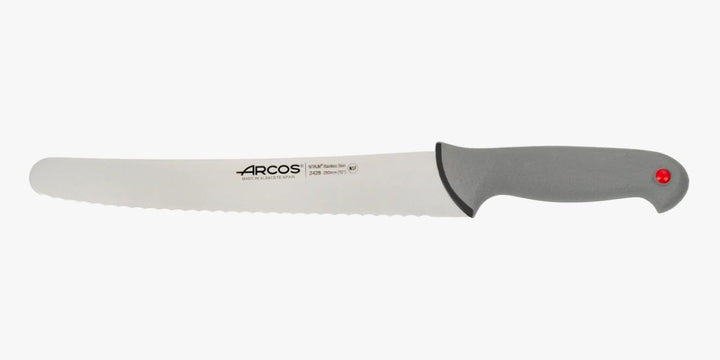 Arcos Kuchenmesser Serrierte Klinge Edelstahl Nitrum 250 mm - Ergonomischer Rutschfester Griff - Hit