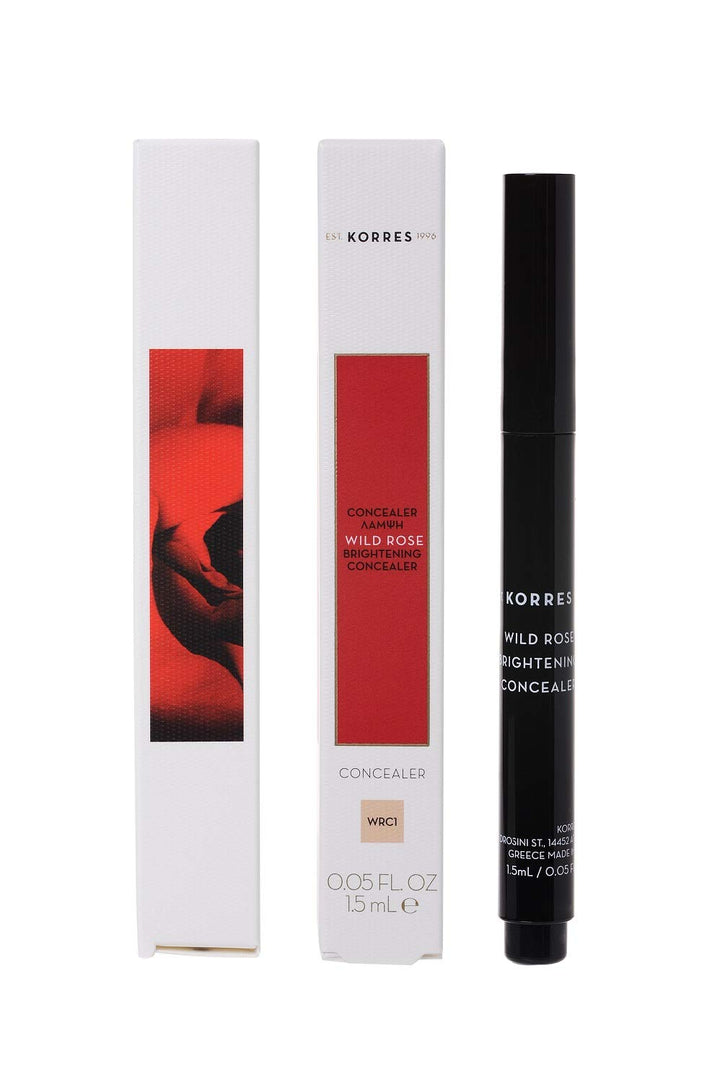 KORRES WILD ROSE Concealer - WRC1 - hell, mit Wildrosenöl, gegen Augenringe, für eine glatte & helle