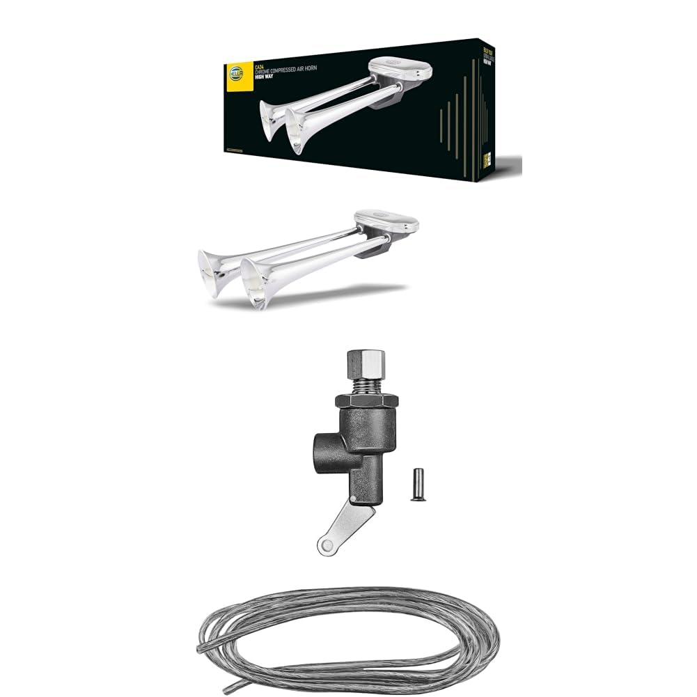HELLA 3PB 005 411-001 Fanfare + Schalter, Hupe Bundle mit Schalter&amp;Kabel, Bundle mit Schalter&amp;Kabel