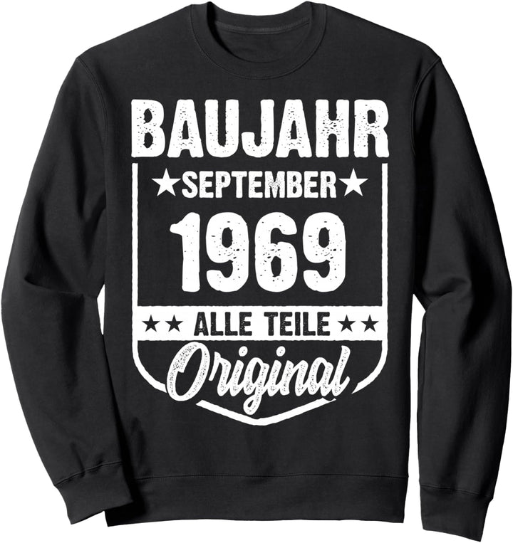 Baujahr September 1969 Vintage Mann Frau 53. Geburtstag Sweatshirt