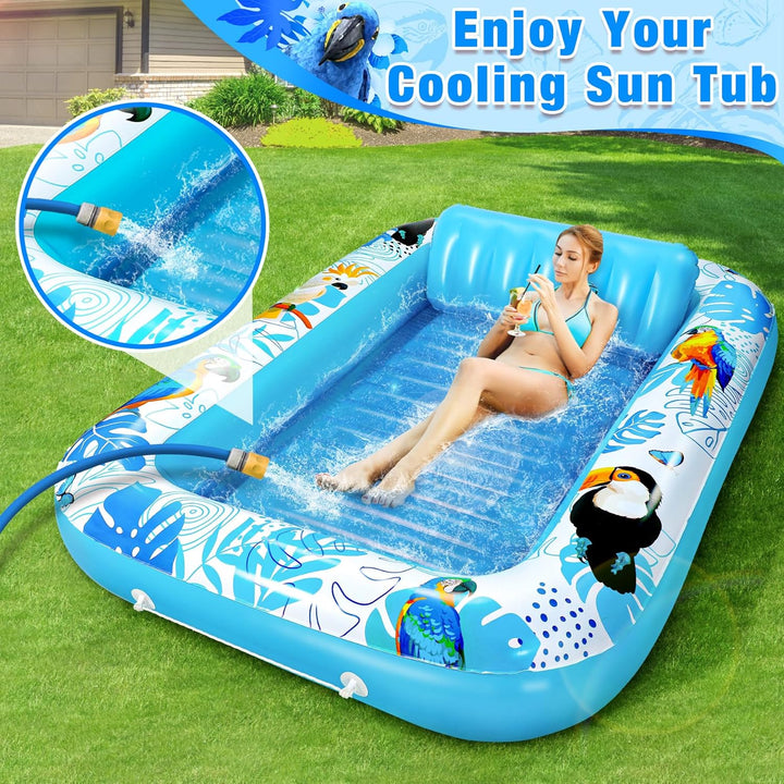 Luftmatratze Pool - Luftmatratze Wasser Pool Matratze - Blau WasserhäNgematte Erwachsene Kinder - Gr
