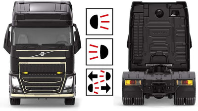 siku 6737, Volvo FH16 LKW, Inkl. Fernsteuermodul, 1:32, Metall/Kunststoff, Schwarz, Ferngesteuert, S