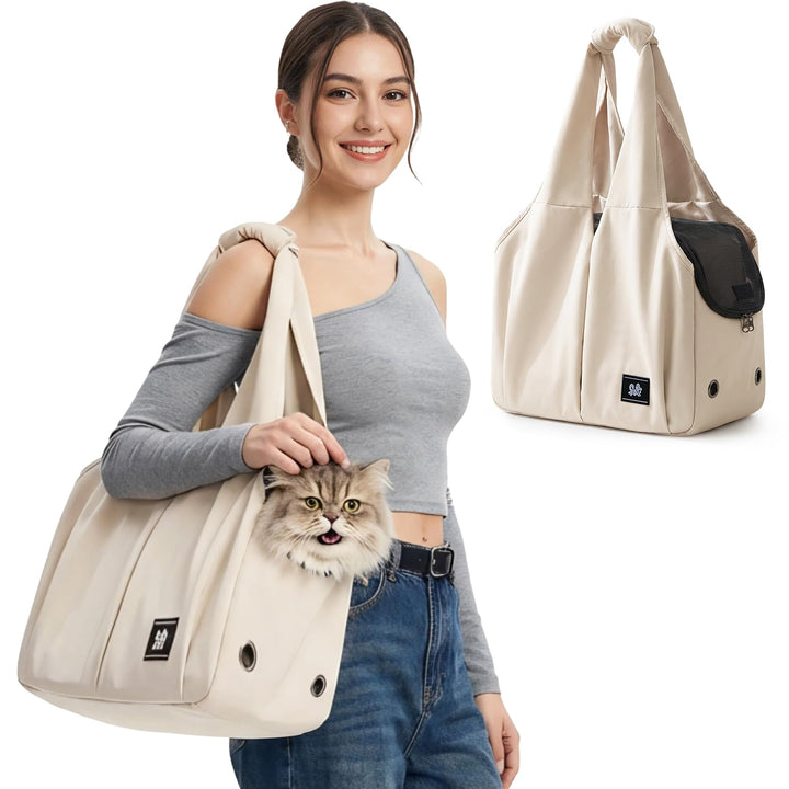 ALLSOPETS Hundetasche für Kleine Hunde, Leichte Atmungsaktive Haustiertasche, Bequeme Katzentragetas