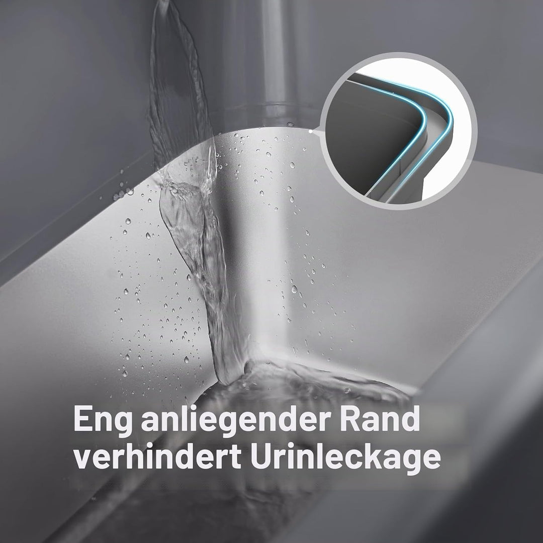 Zarler Edelstahl Katzenklo mit Deckel, 58 L x 37 W x 26 H cm XXL Katzenklo Edelstahl, Katzentoilette