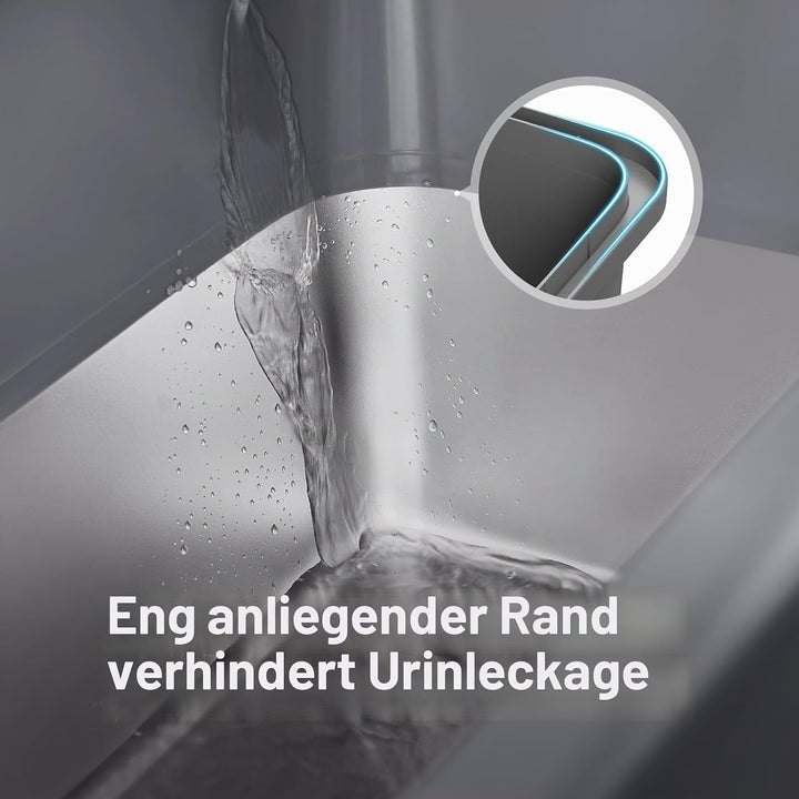 Zarler Edelstahl Katzenklo mit Deckel, 58 L x 37 W x 26 H cm XXL Katzenklo Edelstahl, Katzentoilette
