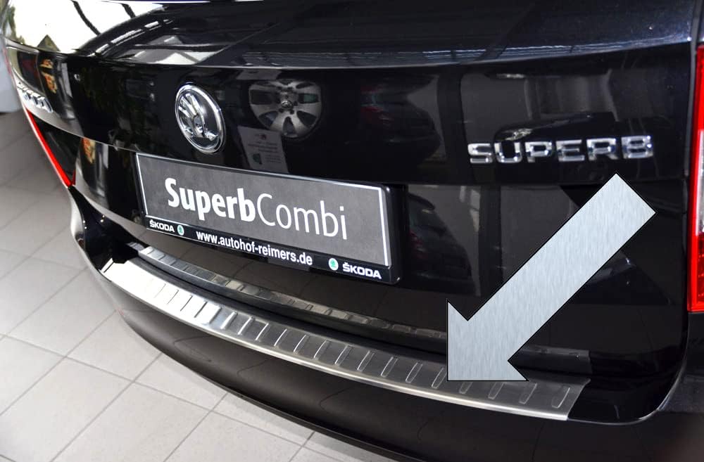 Spangenberg Edelstahl Ladekantenschutz passend für Skoda Superb II Kombi ab Facelift Baujahre 06.201