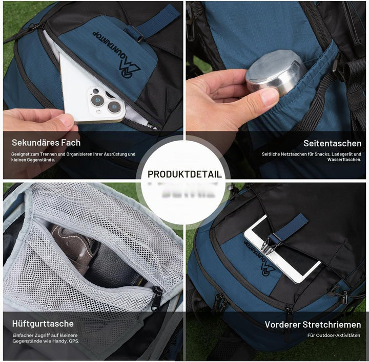 Mountaintop 30L/40L Wanderrucksack Herren Damen Daypack für Alltag und Outdoor, Tageswanderungen und