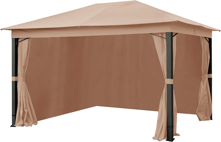 TOOLPORT 4 Seitenteile für Gartenpavillon Sunset Premium 3x4 m - Polyester ca. 180 g/m² - mit Reissv
