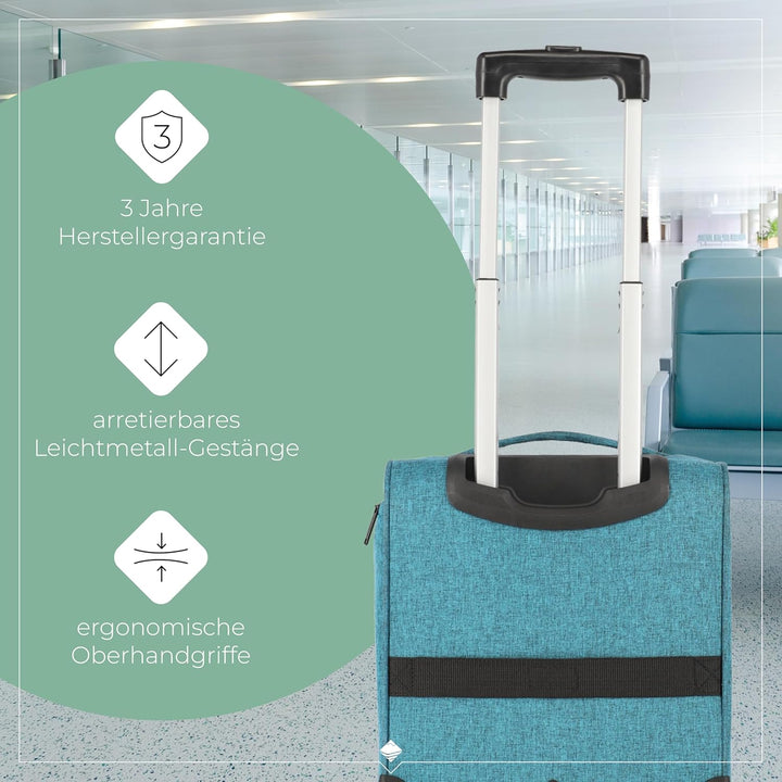 travelite 2-Rad Handgepäck Koffer mit Liquids Bag erfüllt IATA Bordgepäck Mass, Gepäck Serie CABIN U