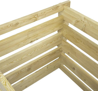 Holzkomposter Sibirische Lärche 80x80xH60 cm mit Holz-Stecksystem Komposter Komposte Steckkomposter
