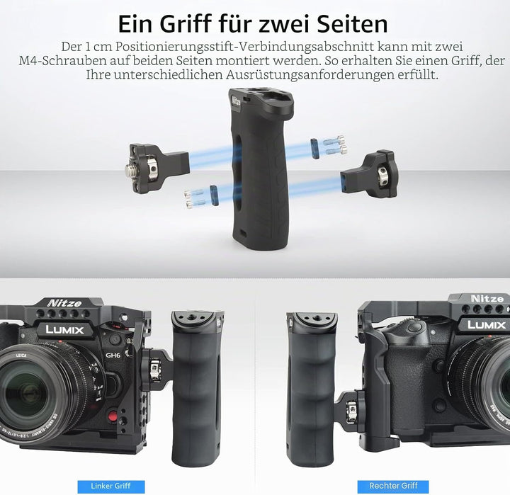 Nitze Locating Side Handle with 3/8" ARRI Locating Pins, ARRI Seitengriff Ergonomischer mit Built-in