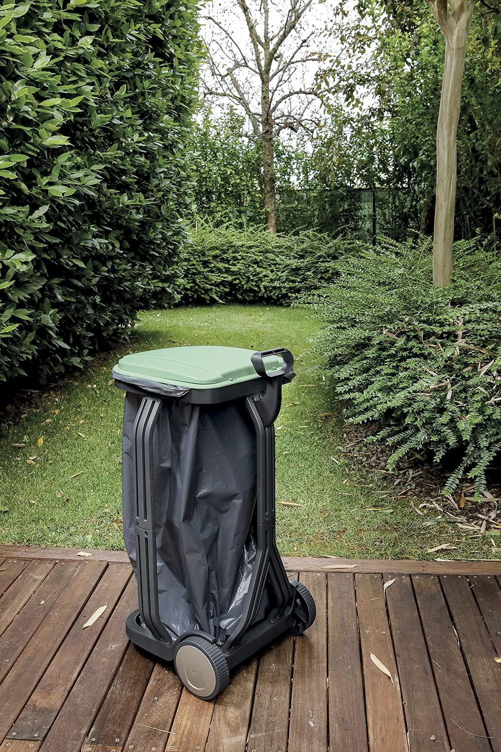 G.F. GF GARDEN, Müllsackständer RECO aus RECYCELTEM Kunststoff, für Blätter, getrennte Sammlung, mit