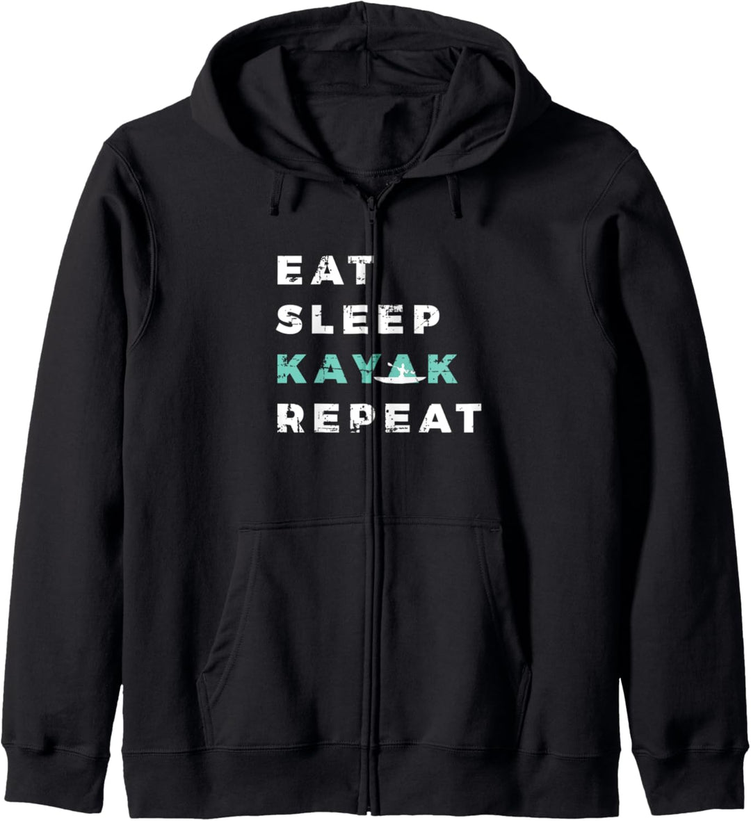 Eat Sleep Repeat Kajak Sprüche Rudern Kanu Kajak Kapuzenjacke
