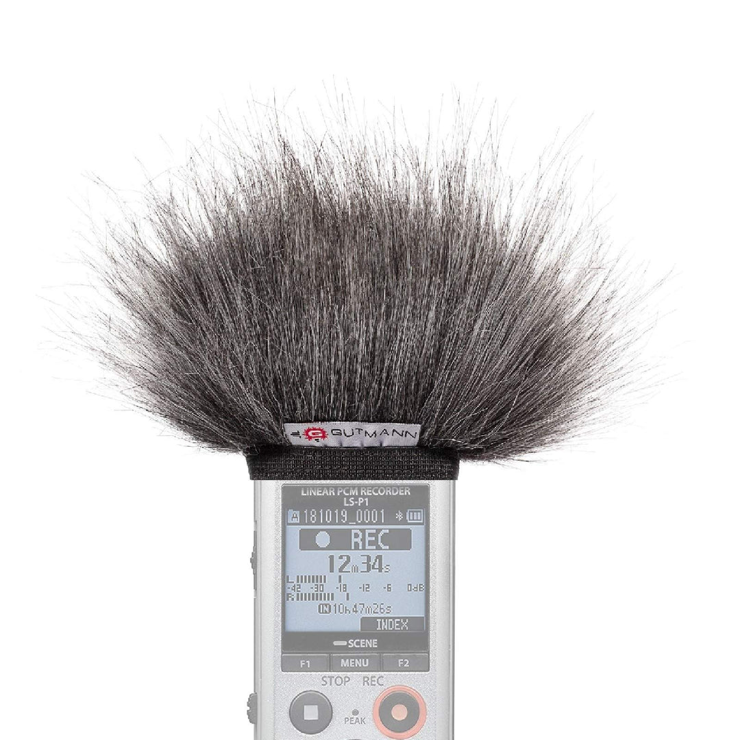 Gutmann Mikrofon Windschutz Fell für Olympus LS-P5 Premium Edition Grey mit Innenfutter, Outdoor Han