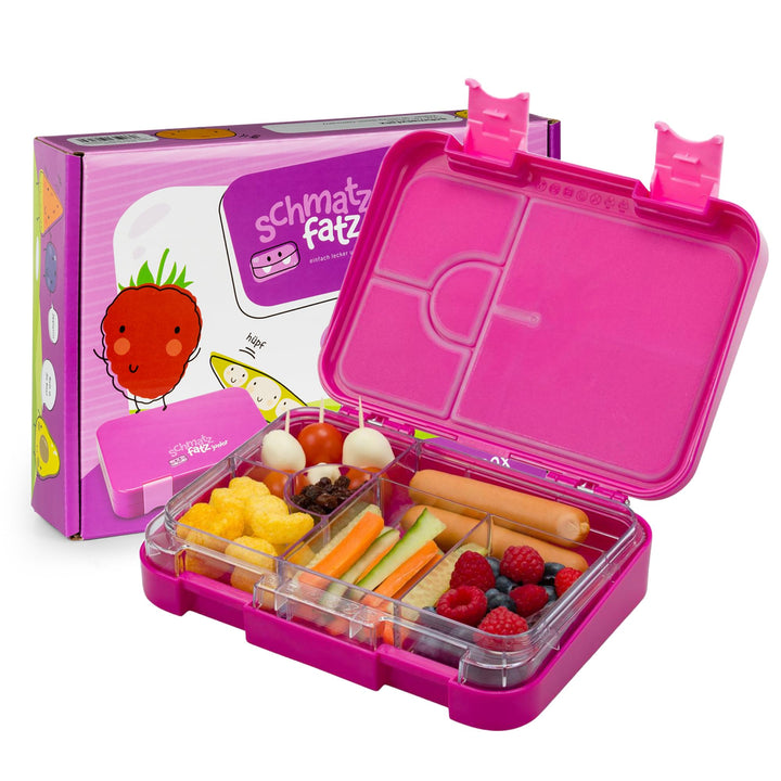 SCHMATZFATZ Junior Brotdose Kinder mit Fächern| BPA Frei Lunchbox Kinder| Bento Box Kinder | Brotbox