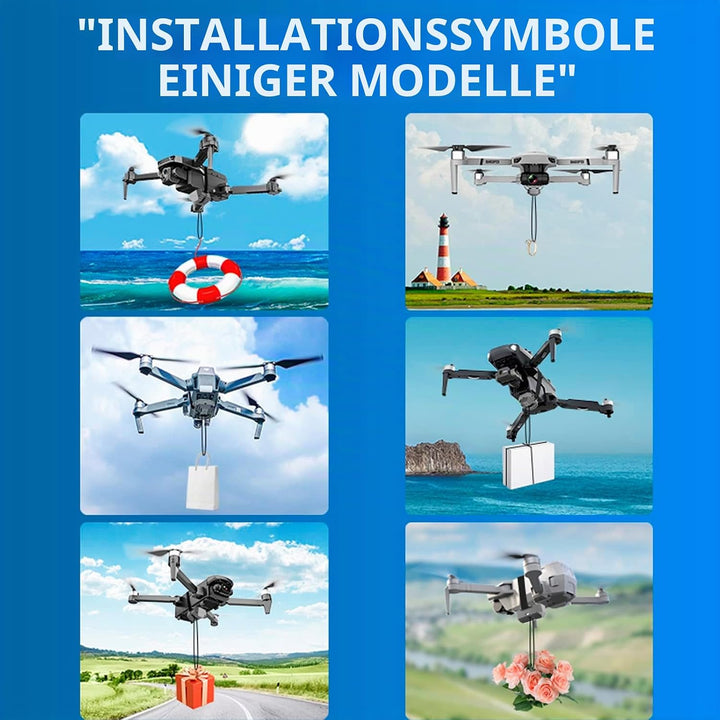OBEST Airdrop System, Nutzlast Airdrop Release Drop Gerät, Drohnenstarter für Hochzeit, Suche, Rettu
