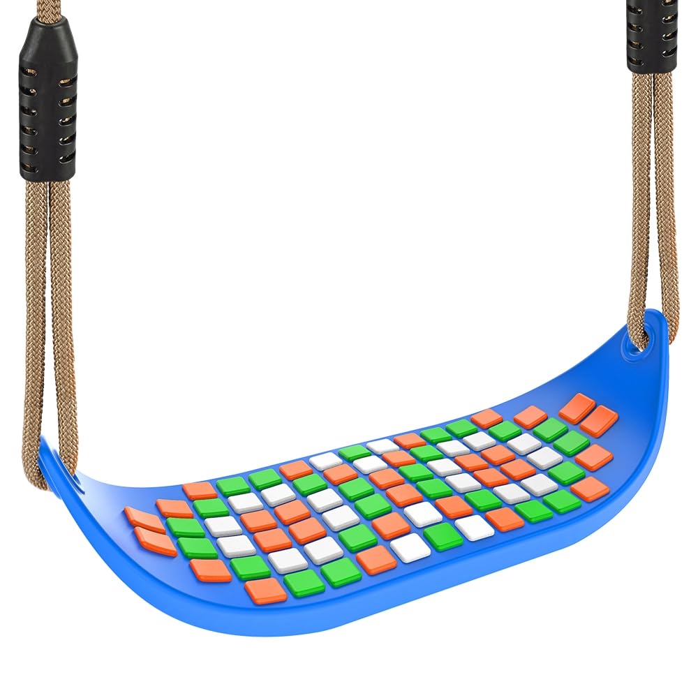 SELEWARE Schaukel Outdoor Kinder Schaukelsitz - Indoor Erwachsene Schaukelbrett mit rutschfest Verst