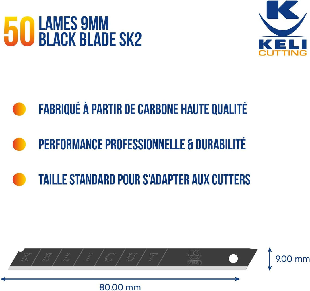 Satz Abbrechklingen BLACK BLADE SK2-3-mal längere Lebensdauer, Lasergravur, Kisten mit 10 Klingen (9