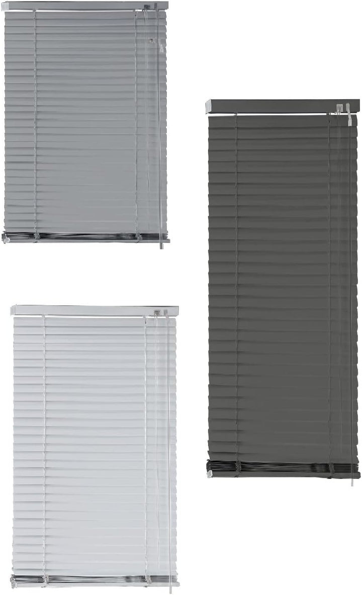 EXKLUSIV HEIMTEXTIL Aluminium Jalousie Lamellen 90 x 220 cm Grau Grau 90 x 220 cm, Grau 90 x 220 cm
