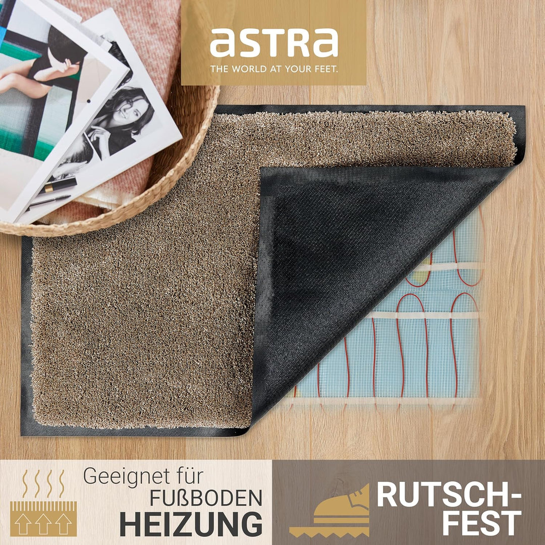 Astra Fussmatte innen rutschfest - Schmutzfangmatte super weich - Läufer Flur waschbar per Hand - Tü