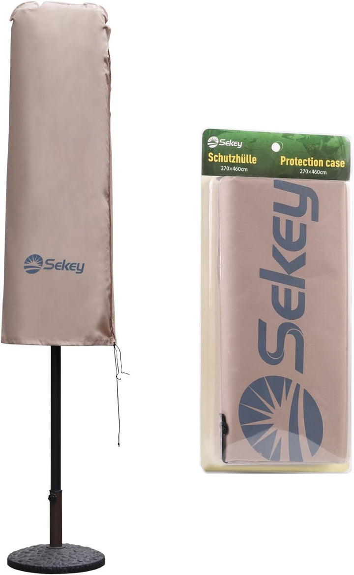 Sekey Doppelsonnenschirm Schutzhülle | Abdeckhauben für Sonnenschirm | 165×50/62 cm – Extrabreite Ab