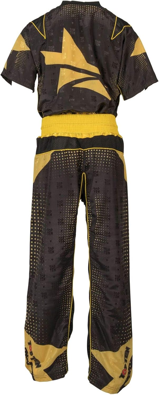 TOP TEN Kickboxuniform „Future“ Schwarz - Gelb 130, Schwarz - Gelb 130