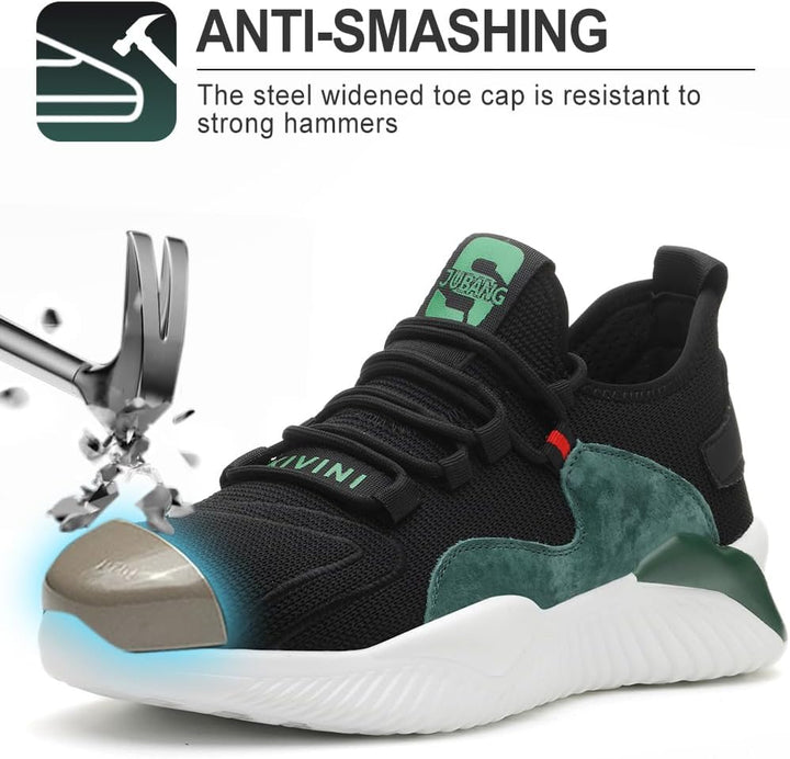 Arbeitsschuhe Herren Damen Leicht Sicherheitsschuhe mit Stahlkappe Stahlkappenschuhe Sportlich Schut