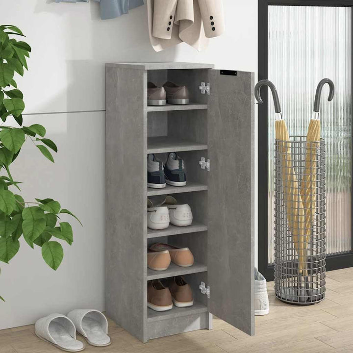 Refined Schuhschrank Betongrau 30x35x100 cm Holzwerkstoff, Betongrau