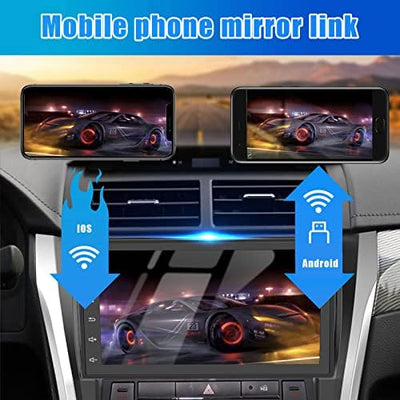 Android Autoradio GPS Navi 2 Din - Autoradio Bluetooth mit 7 Zoll HD Touchscreen Multimedia Radio mi