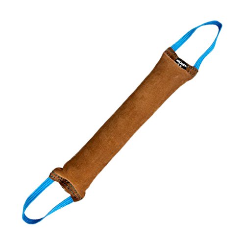 Julius-K9, 18545, Beisswurst, Leder 45 cm x 7 cm, innen genäht, Zwei Handschlaufen 45 cm x 7 cm inne