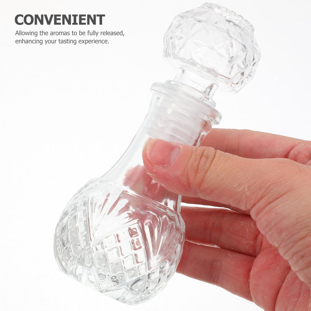 Luxshiny 6 Stück Klarglas Weindekanter 50 Ml Handgefertigt mit Aromabelüfter Transparente Whisky und