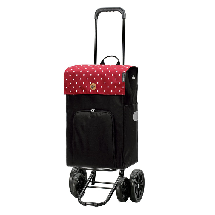 ANDERSEN Einkaufstrolley - Quattro Shopper Malit rot 49 L Einkaufswagen,langlebig,Thermo, höhenverst