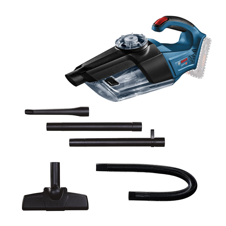 Bosch Professional 18V System Akku Handstaubsauger GAS 18V-1 (ohne Akkus und Ladegerät, mit Absaugro