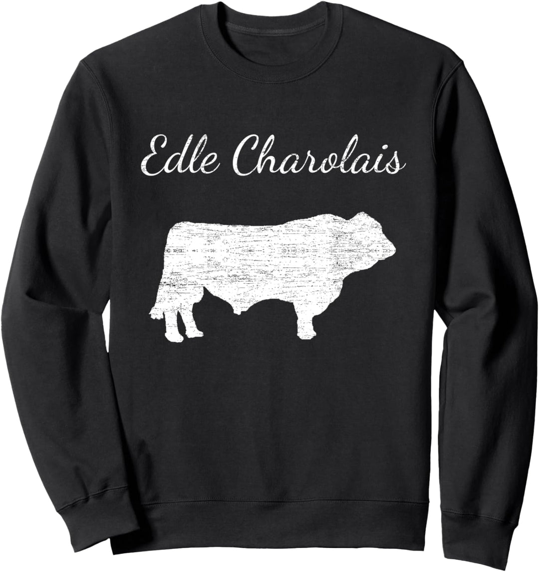 Charolais Landwirt Bauer Landwirtschaft Kuh Rinder-Züchter Sweatshirt