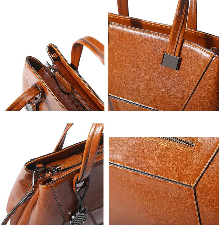 Coolives Damen Tasche Kleine Handtasche Henkeltasche Umhängetasche Schultertasche aus Leder EINWEG S