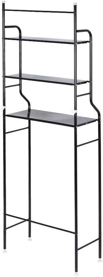 3-Tiers lackierter Stahl Toilettenregal WC-Regal Badezimmer Regal Aufbewahrungsregal für Badezimmer,