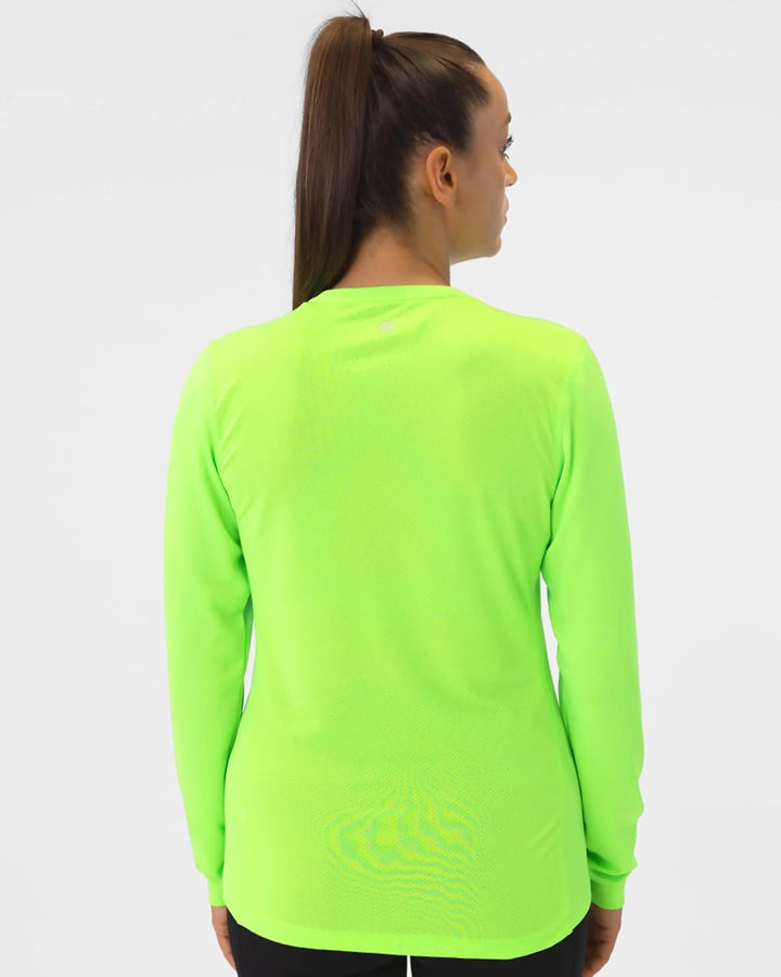JAKO Damen Longsleeve Run 2.0 Unterhemd 40 Neongrün, 40 Neongrün