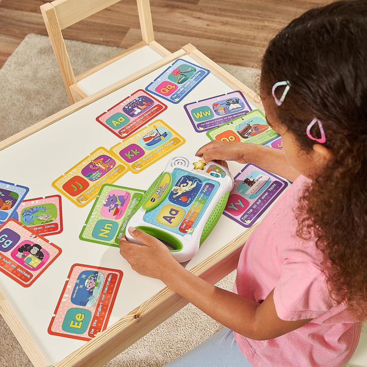 VTech ABC-Lernkartenspass – Lernkartenboard mit bedruckten Buchstabenkarten und Lerninhalten zu den