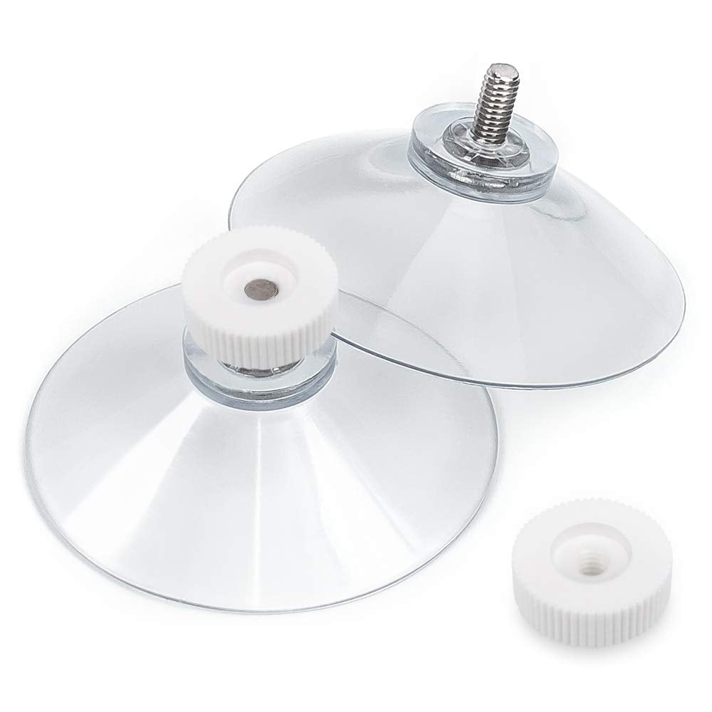 schildEVO Saugnäpfe Ø 50 mm | M4 Gewinde – Länge 6 mm | V2A Edelstahl | Rändelmutter | DHL-Versand |