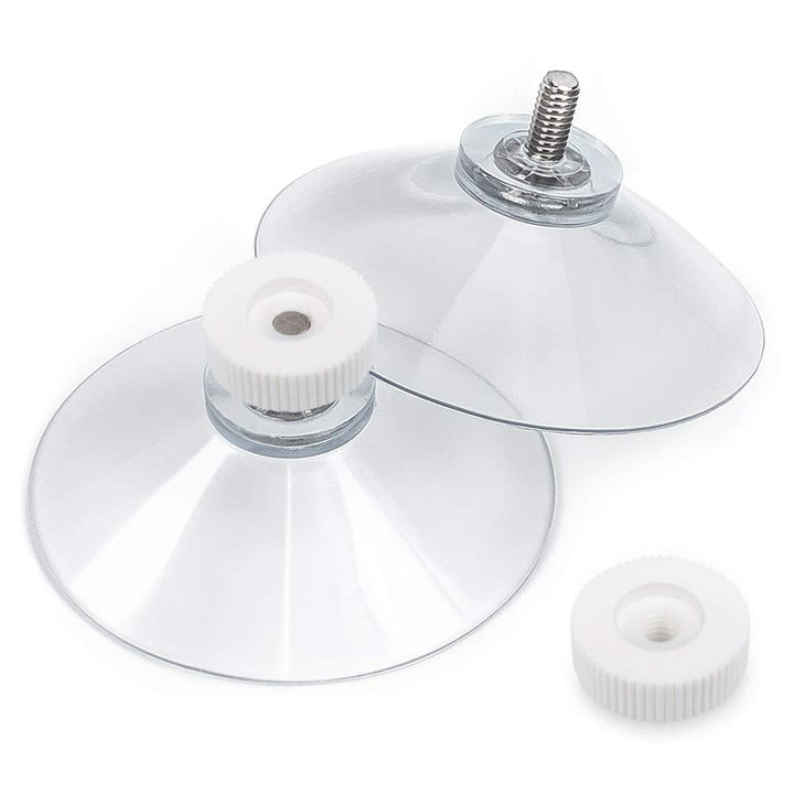 schildEVO Saugnäpfe Ø 50 mm | M4 Gewinde – Länge 6 mm | V2A Edelstahl | Rändelmutter | DHL-Versand |