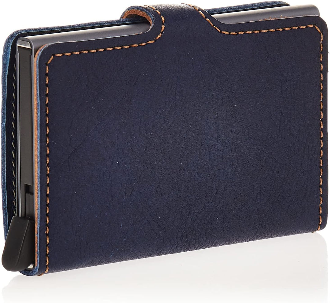 Secrid Miniwallet Börse Indigo 5-Titanium | Blau mini Braun, mini Braun
