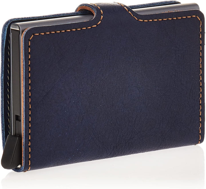 Secrid Miniwallet Börse Indigo 5-Titanium | Blau mini Braun, mini Braun