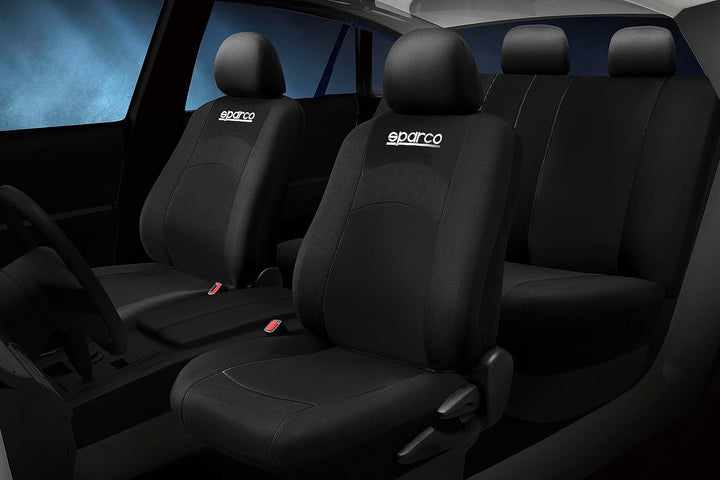 SPARCO SPCS402BK Schonbezüge-Kompletteset von 5 Kopfstützen, Schwarz 402 INTL SPC 402 SCHWARZ, 402 I
