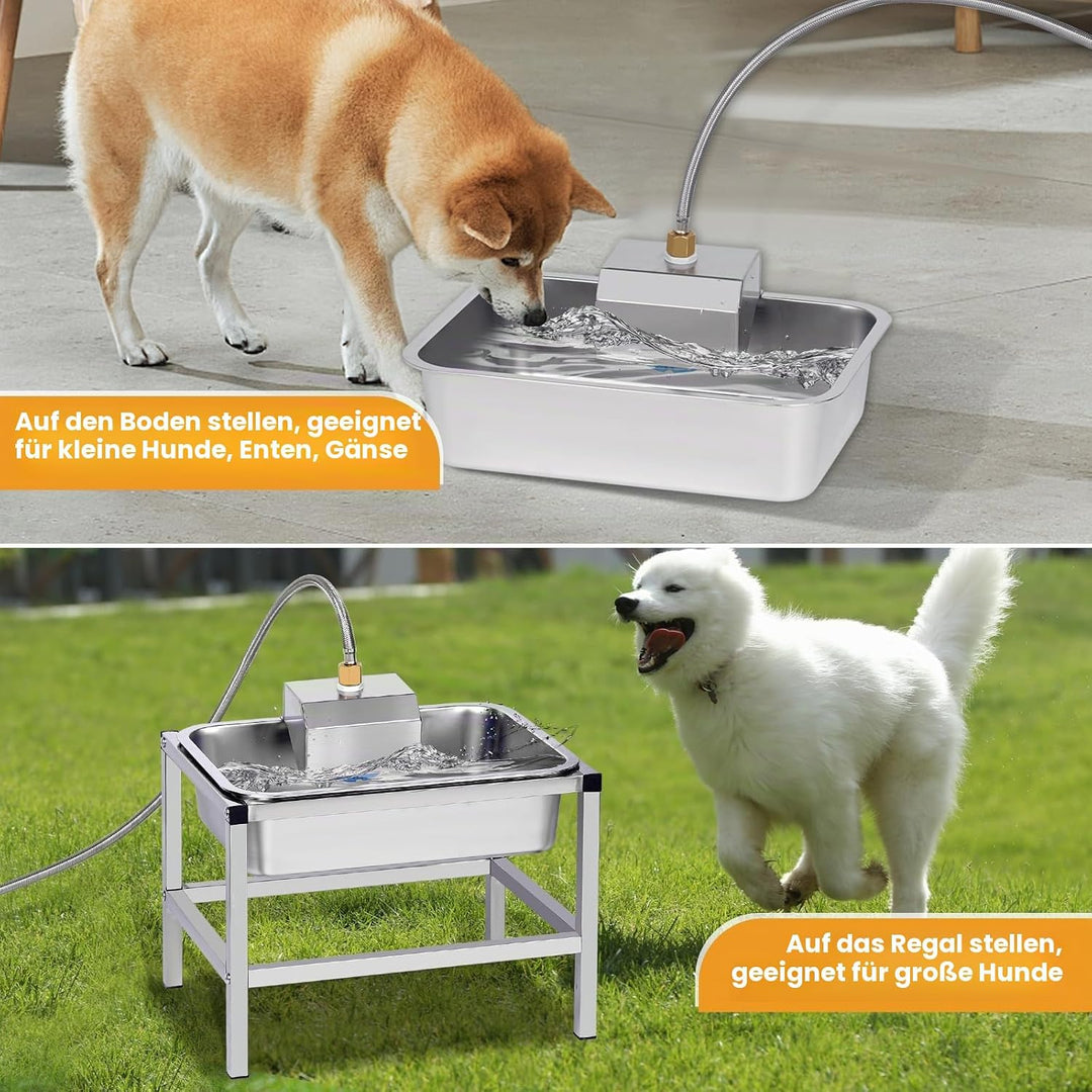 Automatischer Hundewasserspender für Grosse Hunde, Erhöhter Hundewassernapf mit Ständer, 11L Edelsta