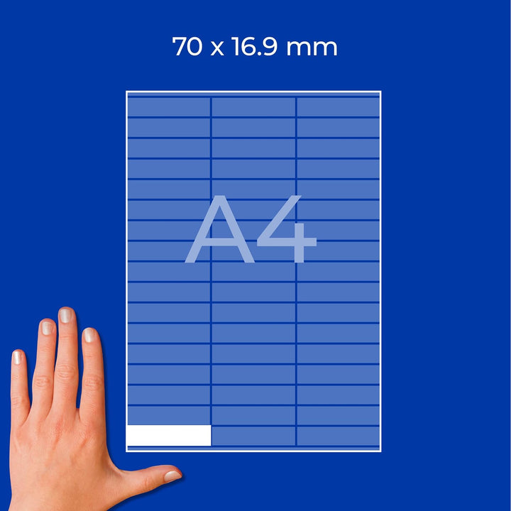 AVERY Zweckform 3420 Universal Etiketten (5.100 Klebeetiketten, 70x16,9mm auf A4, Papier matt, indiv