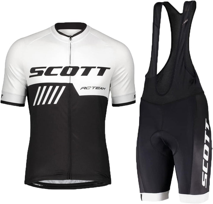 HOMTOL Herren Fahrrad Anzüge Kurzarm Fahrrad Trikot set Atmungsaktive Radtrikot Fahrradbekleidung Se
