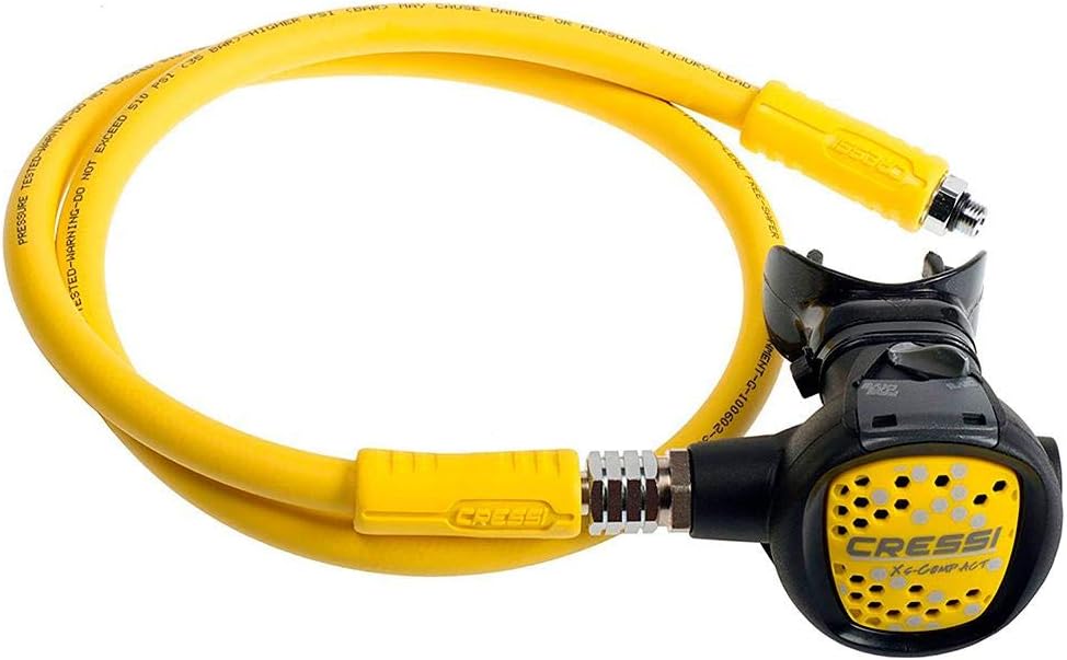 Cressi Octopus zum Tauchen - Premium Octopus mit gelber Röhre Compact, Compact